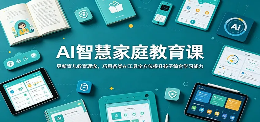 AI智慧家庭教育课:更新育儿教育理念,巧用各类AI工具全方位提升孩子综合学习能力-豌豆轻创