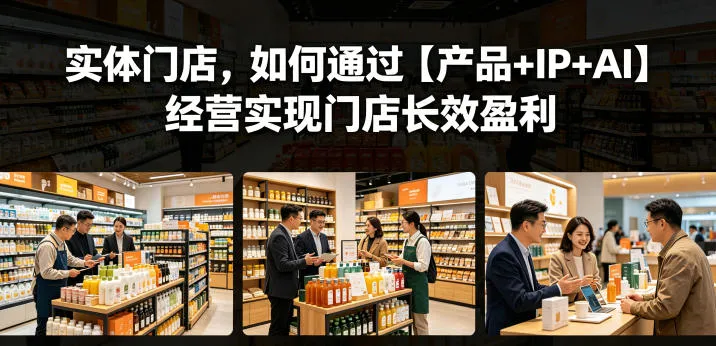 实体门店，如何通过【产品+IP+AI】经营实现门店长效盈利-豌豆轻创