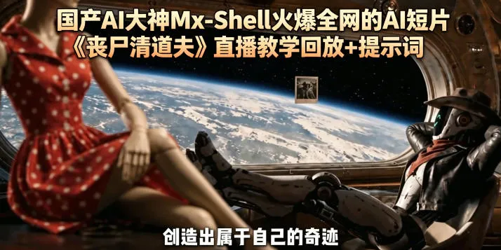 国产AI大神Mx-Shell火爆全网的AI短片《丧尸清道夫》直播教学回放+提示词-豌豆轻创