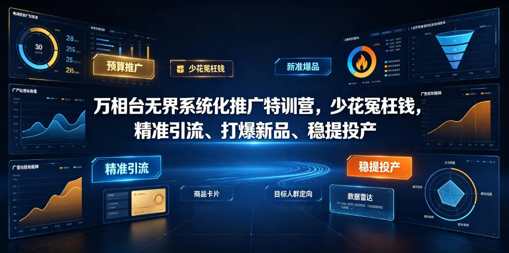 万相台无界系统化推广特训营VI0.0，少花冤枉钱，精准引流、打爆新品、稳提投产(全程录音+字幕)-豌豆轻创
