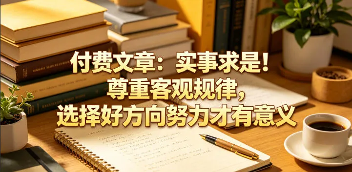 付费文章：实事求是！尊重客观规律，选择好方向努力才有意义-豌豆轻创