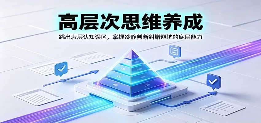 高层次思维养成:跳出表层认知误区,掌握冷静判断纠错避坑的底层能力-豌豆轻创