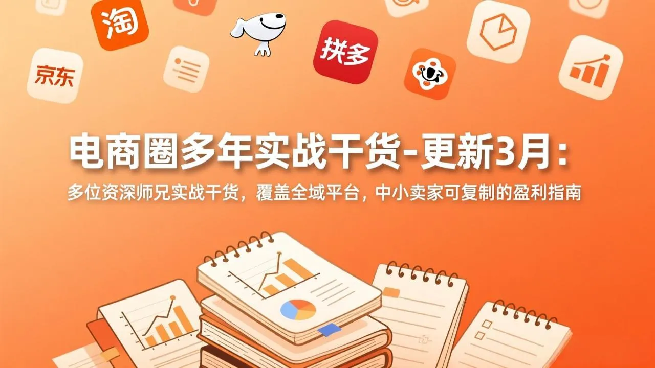 电商圈多年实战干货-更新3月：多位资深师兄实战干货，覆盖全域平台，中小卖家可复制的盈利指南-豌豆轻创