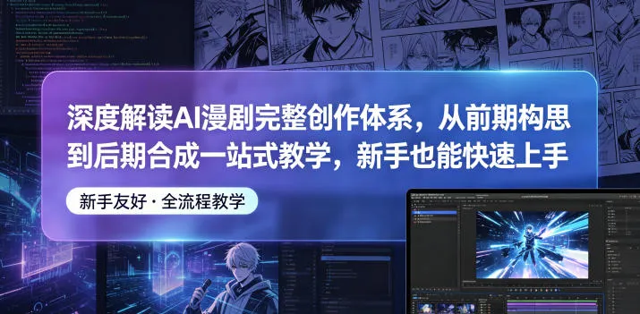 深度解读AI漫剧完整创作体系，从前期构思到后期合成一站式教学，新手也能快速上手-豌豆轻创