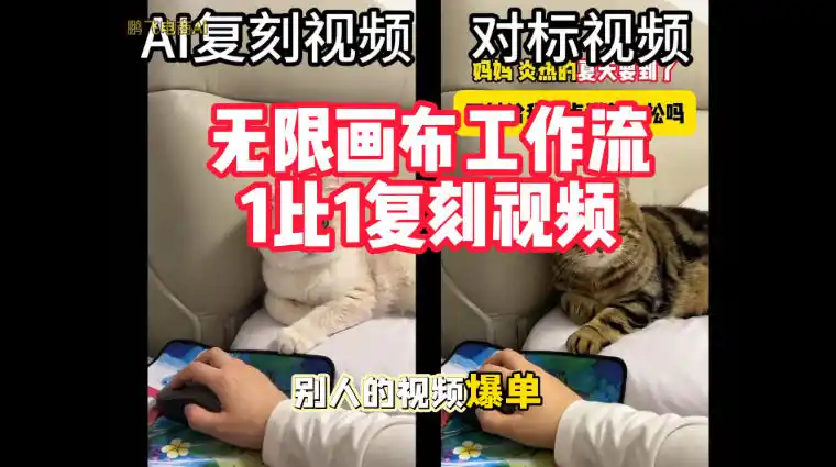 宠物带货视频复刻，无限画布工作流1比1，不用拍摄、不用布景、不用真人出镜，几分钟就能做出一条专业带货视频-豌豆轻创