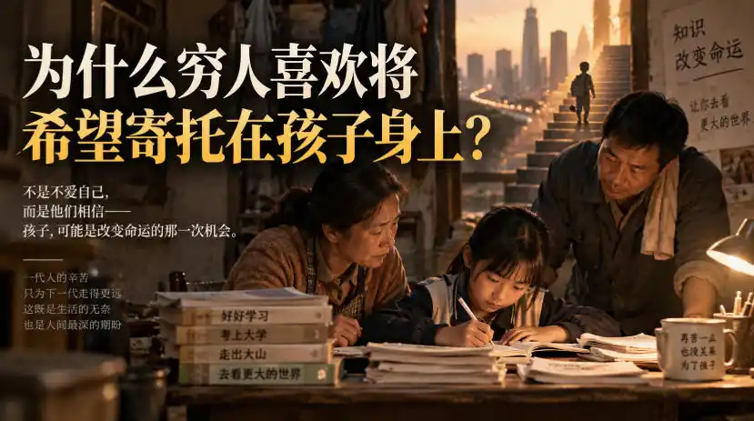 某社群精品文章：为什么穷人喜欢将希望寄托在孩子身上？-豌豆轻创