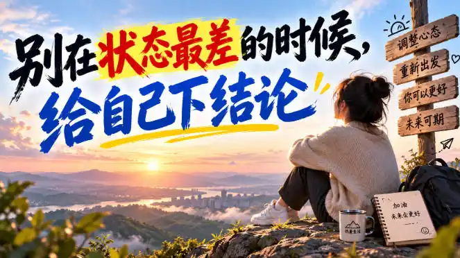 某公众号付费文章：别在状态最差的时候，给自己下结论-豌豆轻创