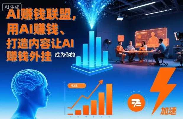 AI賺钱联盟，用AI賺钱、打造内容让AI成为你的賺钱外挂-轻创