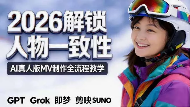 2026独创解锁人物一致性：AI真人版MV制作，不讲空话，不拼概念，全流程实操-豌豆轻创