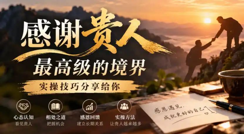 某公众号付费文章：感谢贵人最高级的境界，实操技巧分享给你-豌豆轻创