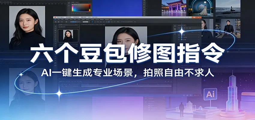 六个豆包修图指令：AI 一键生成专业场景，拍照自由不求人-豌豆轻创