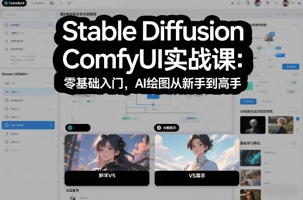 Stable Diffusion ComfyUI实战课：零基础入门，AI绘图从新手到高手-轻创