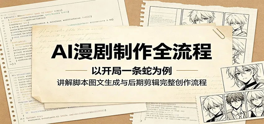 AI漫剧制作全流程：以开局一条蛇为例，讲解脚本图文生成与后期剪辑完整创作流程-豌豆轻创