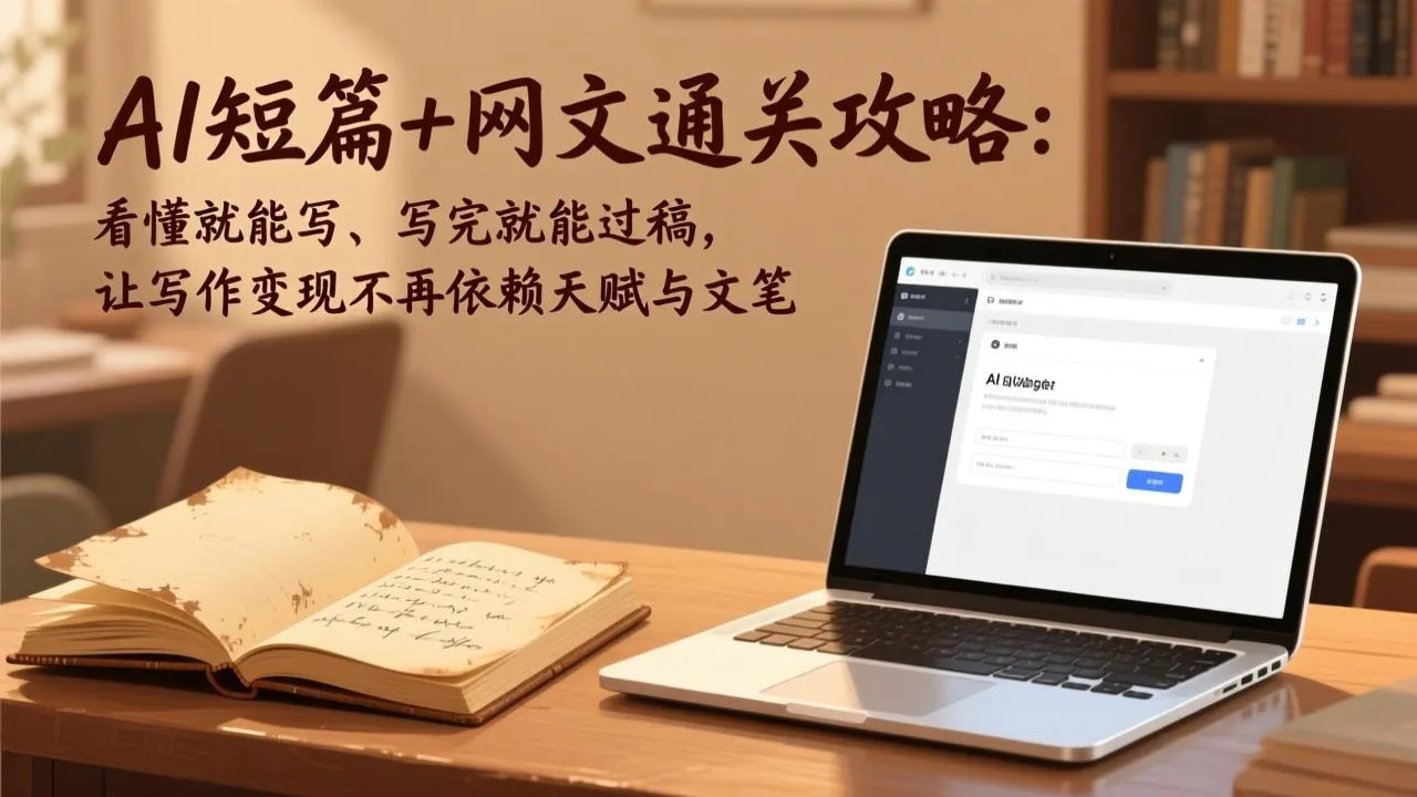 AI短篇+网文通关攻略：看懂就能写、写完就能过稿，让写作变现不再依赖天赋与文笔-豌豆轻创