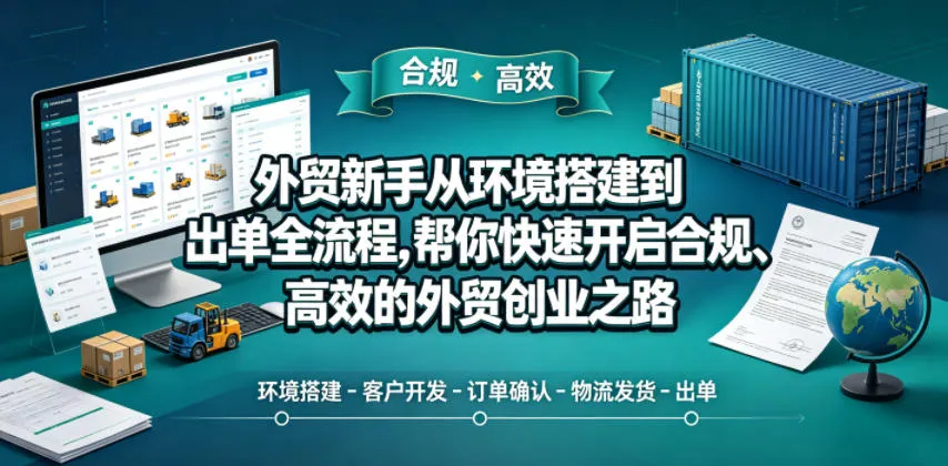 外贸新手从环境搭建到出单全流程，帮你快速开启合规、高效的外贸创业之路-豌豆轻创