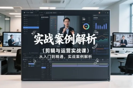 剪辑与运营实战课，从入门到精通，实战案例解析(更新2026)-轻创