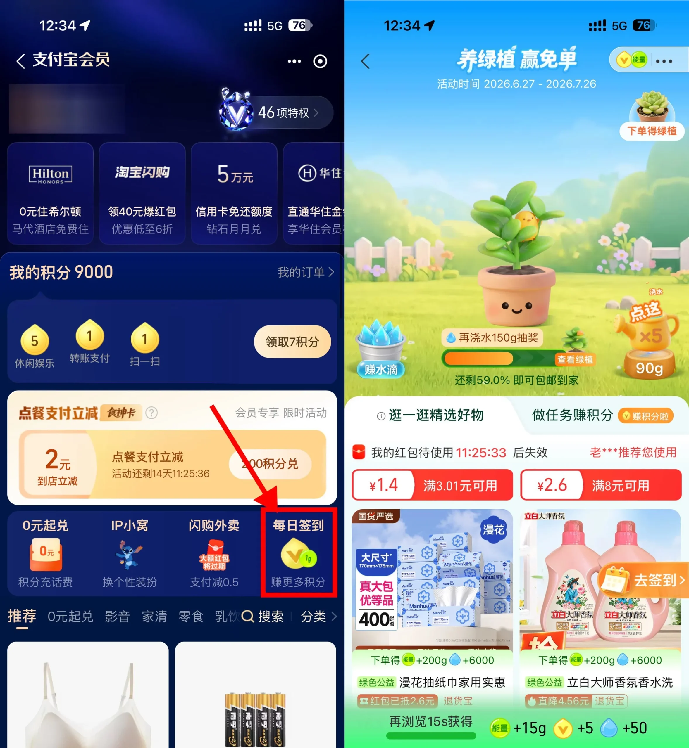 支付宝养绿植领实物绿植免单-豌豆轻创