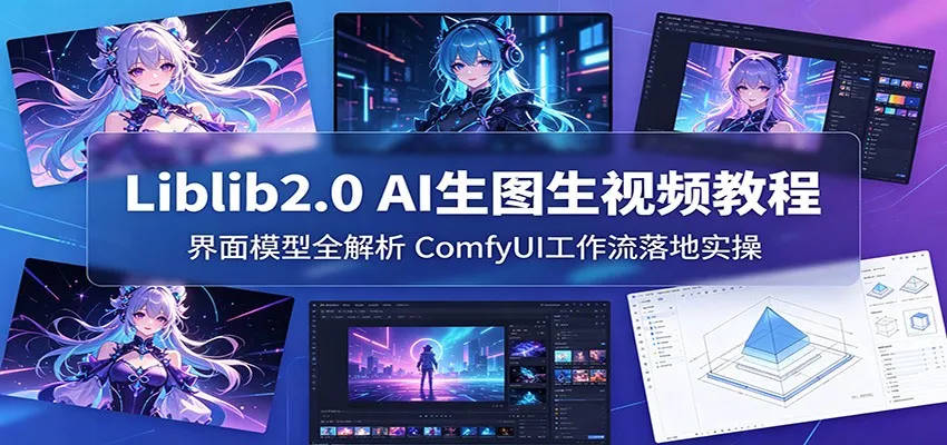 Liblib2.0 AI生图生视频教程：界面模型全解析，ComfyUI工作流落地实操-豌豆轻创
