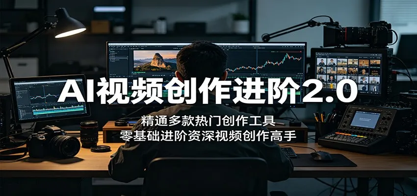 AI视频创作进阶2.0：精通多款热门创作工具，零基础进阶资深视频创作高手-豌豆轻创