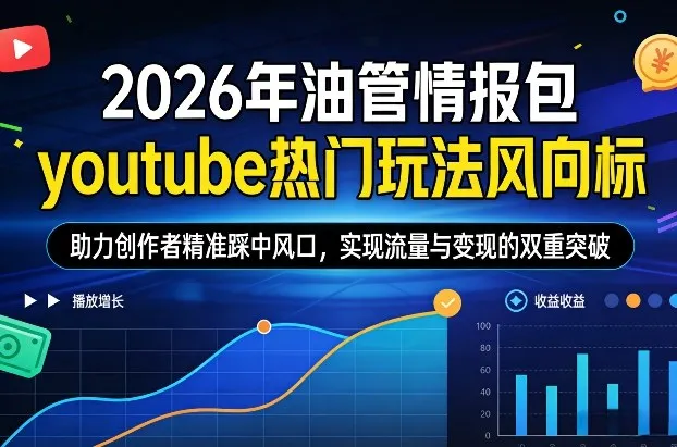 2026年油管情报包，youtube热门玩法风向标，助力创作者精准踩中风口，实现流量与变现的双重突破(更新0330)-豌豆轻创