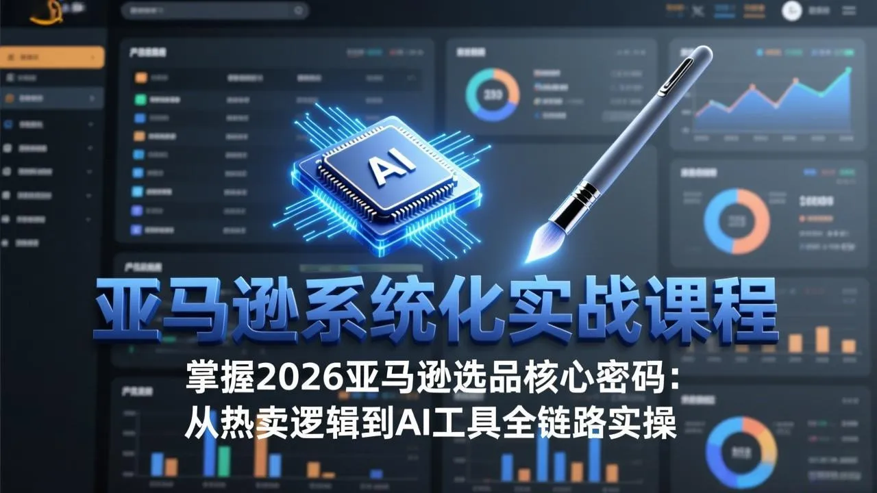 亚马逊系统化实战课-更新3月：2026最新选品方法论，从热卖原因分析到AI作图，提升选品成功率-豌豆轻创