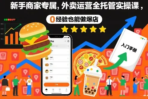 新手商家专属，外卖运营全托管实操课，0经验也能做爆店-轻创
