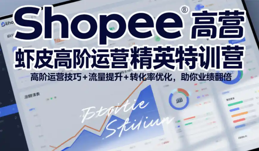 Shopee虾皮高阶运营精英特训营,高阶运营技巧+流量提升+转化率优化,助你业绩翻倍(更新26年9月)-豌豆轻创