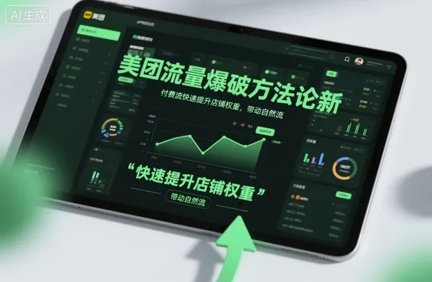 美团流量爆破方法论,付费流快速提升店铺权重,带动自然流-轻创