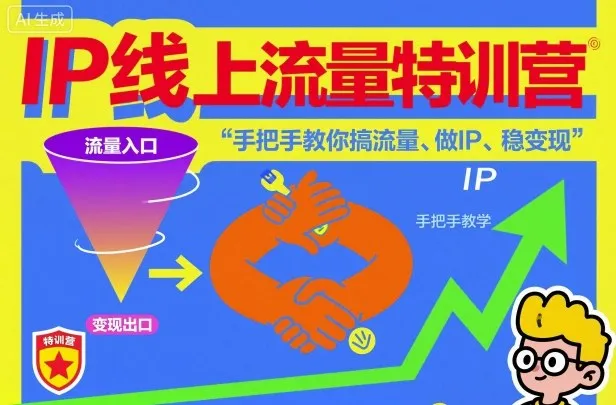 IP线上流量特训营，手把手教你搞流量、做IP、稳变现-轻创