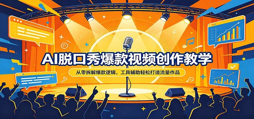 AI脱口秀爆款视频创作教学：从零拆解爆款逻辑，工具辅助轻松打造流量作品-豌豆轻创