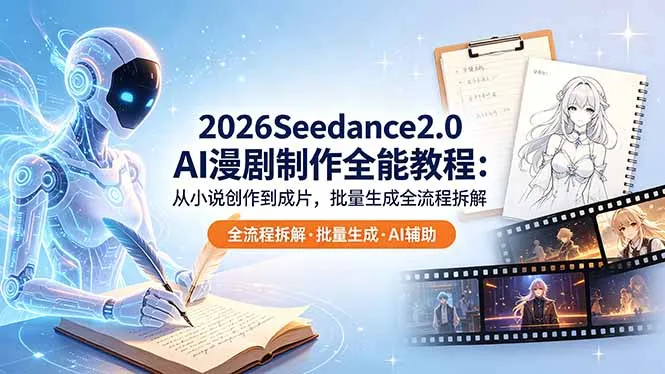 2026Seedance2.0 AI制作全能教程：从小说创作到成片，批量生成全流程拆解-豌豆轻创
