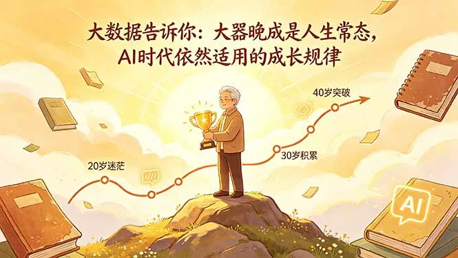 付费文章：大数据告诉你：大器晚成是人生常态，AI 时代依然适用的成长规律-豌豆轻创