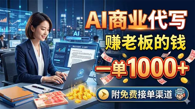 AI商业代写，赚老板的钱，一单1000+，附免费接单渠道-豌豆轻创