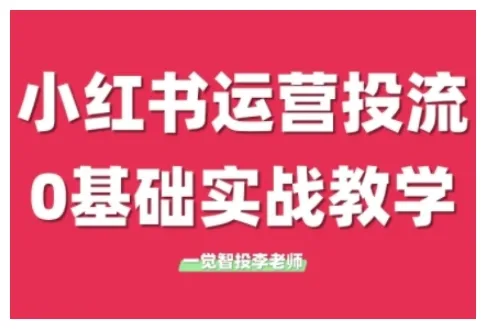 小红书运营投流，小红书广告投放从0到1的实战课，学完即可开始投放(更新26年)-轻创