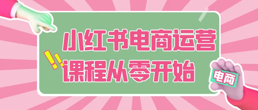 小红书电商运营课程从零开始-轻创