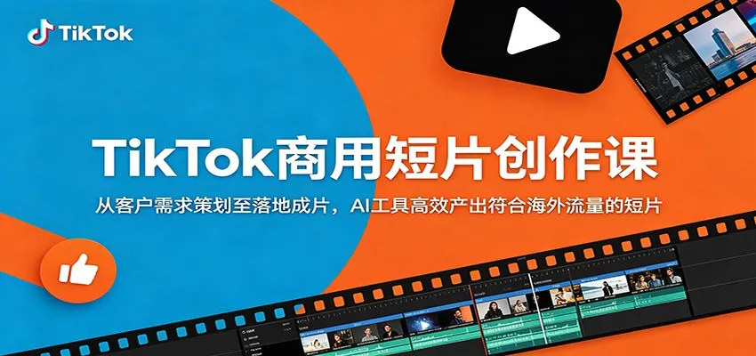 TikTok商用短片创作课：从客户需求策划至落地成片，AI工具高效产出符合海外流量的短片-豌豆轻创