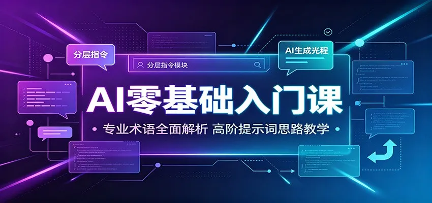 AI零基础入门课：专业术语全面解析，高阶提示词思路教学-豌豆轻创