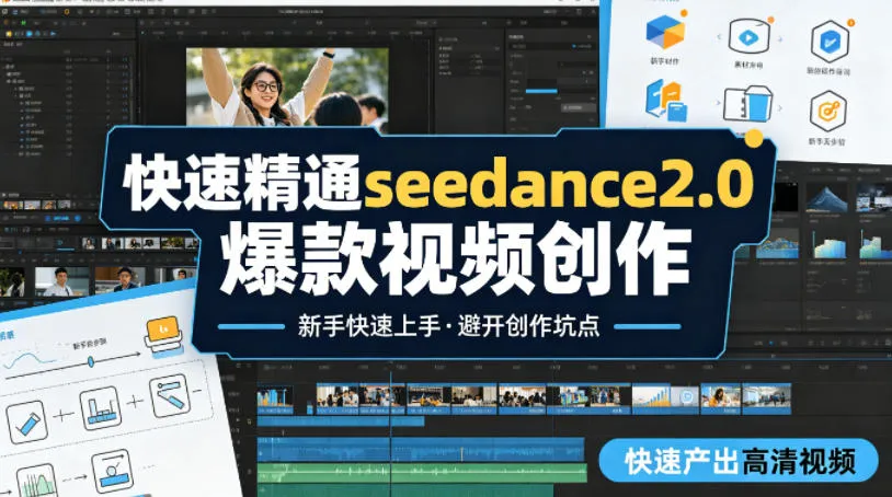 快速精通seedance2.0爆款视频创作，快速产出高清视频，避开大量创作坑点，新手也能快速上手-豌豆轻创