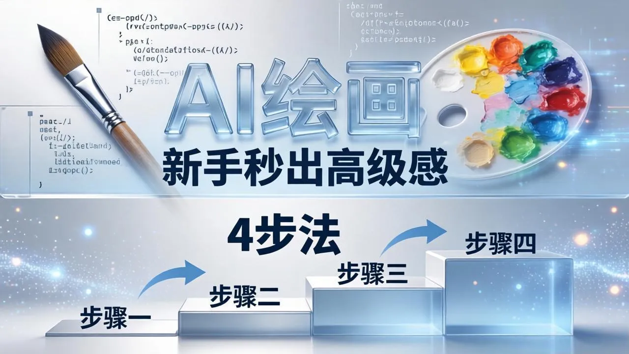 AI绘画入门别再硬磕了！即梦4步法：万能提示词公式+BRTR框架，新手秒出高级感-豌豆轻创