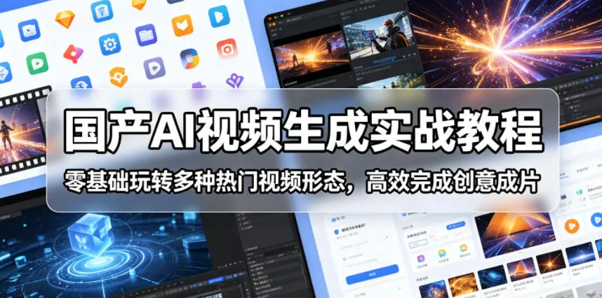 国产AI视频生成实战教程，零基础玩转多种热门视频形态，高效完成创意成片-豌豆轻创