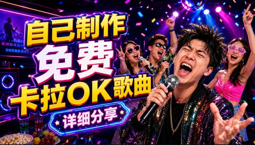 零基础AI制作免费卡拉OK视频教程，从歌曲生成、音轨分离到字幕制作、视频导出，手把手教学-豌豆轻创