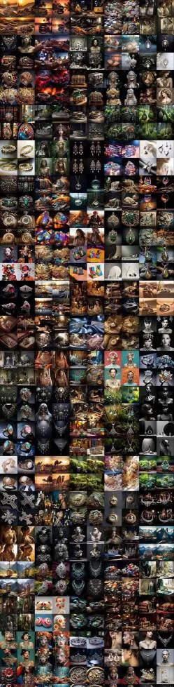 460+专业Midjourney珠宝摄影AI提示词戒指，项链-耳环-手链-宝石等，立即开始创作珠宝艺术-轻创