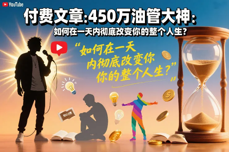 付费文章：450万油管大神：如何在一天内彻底改变你的整个人生？-轻创