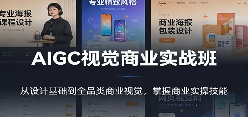 AIGC视觉商业实战班：从设计基础到全品类商业视觉，掌握商业实操技能-轻创