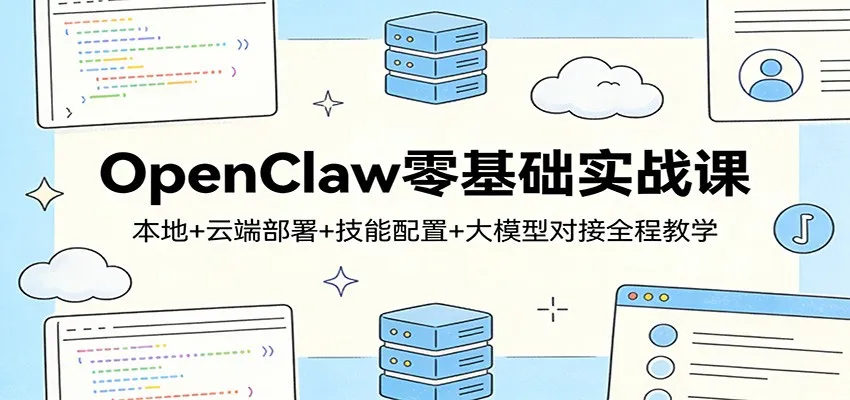 OpenClaw零基础实战课：本地+云端部署+技能配置+大模型对接全程教学-豌豆轻创