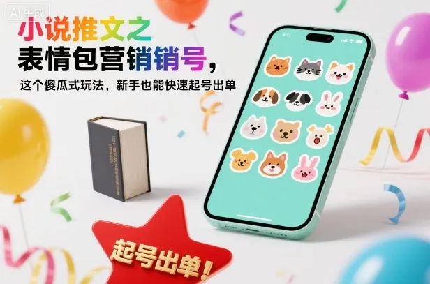 小说推文之表情包营销号,这个傻瓜式玩法,新手也能快速起号出单-轻创