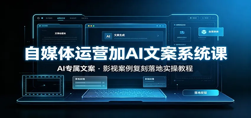 自媒体运营加AI文案系统课：：AI专属文案，影视案例复刻落地实操教程-豌豆轻创
