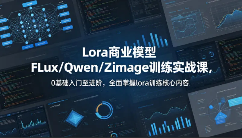 系统性学习Lora商业模型FLux／Qwen／Zimage训练实战课，0基础入门至进阶，全面掌握lora训练核心内容-豌豆轻创