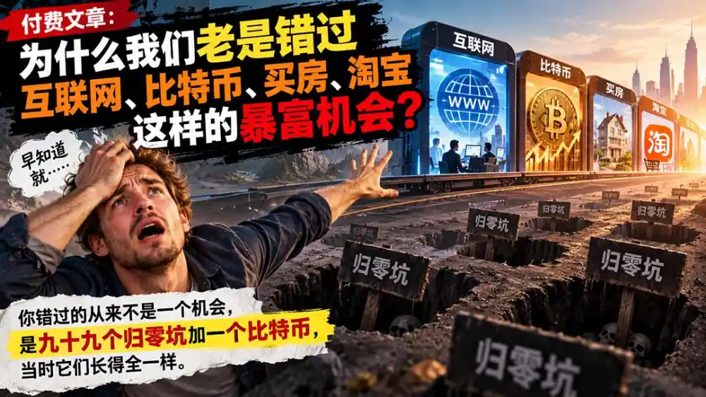付费文章：为什么我们老是错过互联网、比特币、买 房、淘宝这样的暴富机会？-豌豆轻创
