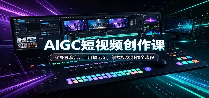 AIGC短视频创作课：实操导演台，活用提示词，掌握视频制作全流程-豌豆轻创